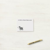 Cute wooly mammoth cartoon-illustratie post-it® notes (Op bureau)