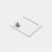 Cute wooly mammoth cartoon-illustratie post-it® notes (Schuin)