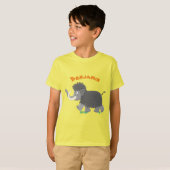 Cute wooly mammoth cartoon-illustratie t-shirt (Voorkant volledig)