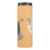 Cute wooly mammoth cartoon-illustratie thermosbeker (Achterkant)