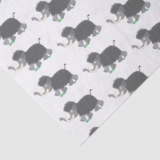 Cute wooly mammoth cartoon-illustratie tissuepapier (Detail)