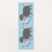 Cute wooly mammoth cartoon-illustratie yogamat (Voorkant)