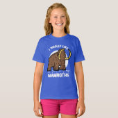 Cute Wooly Mammoth Funny Prehistorische Animal T-shirt (Voorkant volledig)