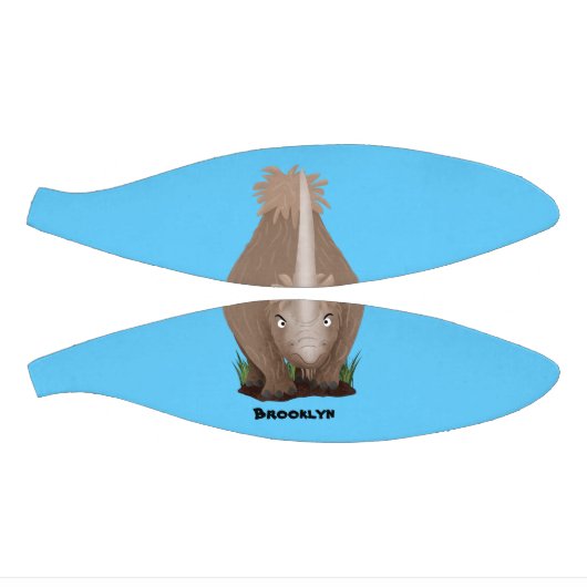 Cute wooly rhino elasmotherium cartoon basketbal (Panelen)