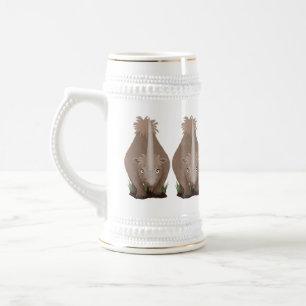 Cute wooly rhino elasmotherium cartoon bierpul