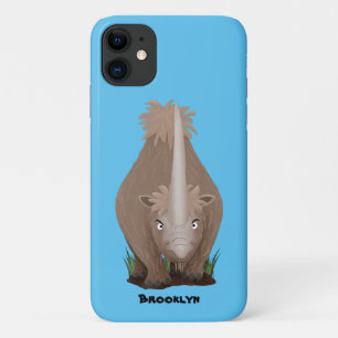 Cute wooly rhino elasmotherium cartoon Case-Mate iPhone case