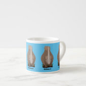 Cute wooly rhino elasmotherium cartoon espresso kop (Voorkant rechts)