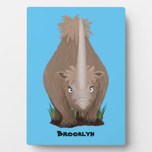 Cute wooly rhino elasmotherium cartoon fotoplaat