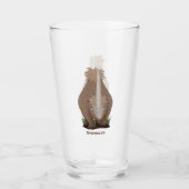 Cute wooly rhino elasmotherium cartoon glas (Voorkant)