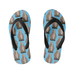 Cute wooly rhino elasmotherium cartoon kinder teenslippers