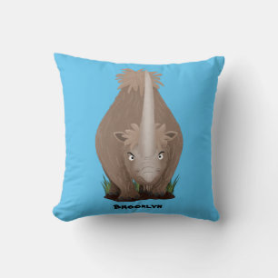 Cute wooly rhino elasmotherium cartoon kussen