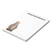 Cute wooly rhino elasmotherium cartoon notitieblok (Linkerzijde)