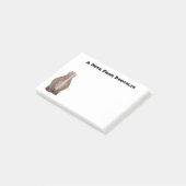 Cute wooly rhino elasmotherium cartoon post-it® notes (Schuin)