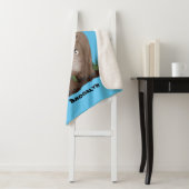 Cute wooly rhino elasmotherium cartoon sherpa deken (In situ)