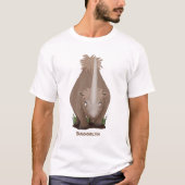 Cute wooly rhino elasmotherium cartoon t-shirt (Voorkant)