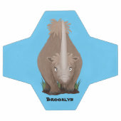 Cute wooly rhino elasmotherium cartoon voetbal (Enkel)