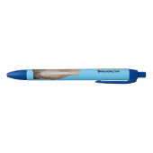 Cute wooly rhino elasmotherium cartoon zwarte inkt pen (Bodem)