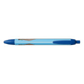 Cute wooly rhino elasmotherium cartoon zwarte inkt pen (Achterkant)