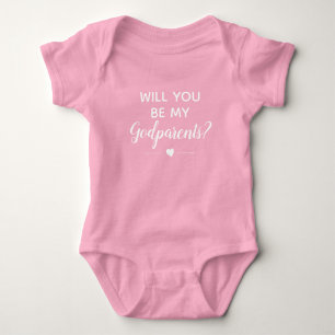 Cute word jij mijn godouders White Pink Girl Romper