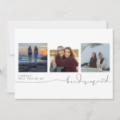 Cute word m'n Bridesmaid drie foto's. (Voorkant)