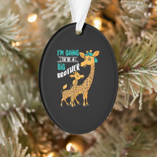 Cute wordt een grote broer Giraffe grappig Ornament (Boom)