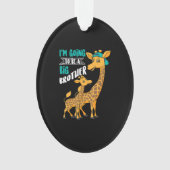 Cute wordt een grote broer Giraffe grappig Ornament (voorkant)