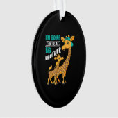 Cute wordt een grote broer Giraffe grappig Ornament (voorkant)