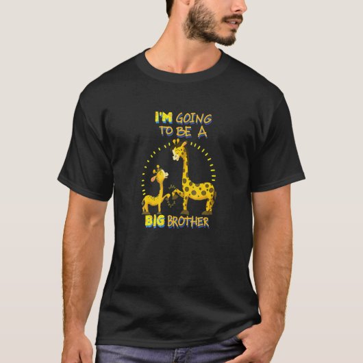 Cute wordt een grote broer Giraffe. T-shirt (Voorkant)
