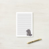 Cute Working Cat in Glasses Lined List Post-it® Notes (Op bureau)