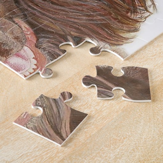 Cute working Cocker Spaniel Hand Painted Legpuzzel (Zijkant)