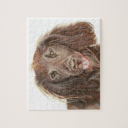 Cute working Cocker Spaniel Hand Painted Legpuzzel (Verticaal)