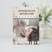 Cute World's Best Cat Mam Moederdag Kaart (Staand voorkant)