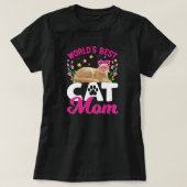 Cute World's Best Cat Mam Moederdag T-shirt (Design voorkant)