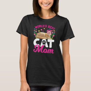 Cute World's Best Cat Mam Moederdag T-shirt