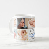 Cute 'Worlds Best Papa' 1st Vaderdag Blue Koffiemok (Voorkant links)