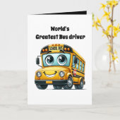 Cute World's grootste buschauffeur voeg bericht to Kaart (Gele Bloem)