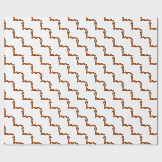 Cute Worm Cadeaupapier (Vlak)