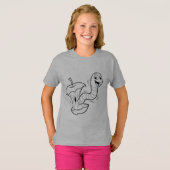 Cute Worm in Apple Kawaii Kids T-shirt - Grappig (Voorkant volledig)
