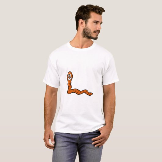Cute Worm T-shirt (Voorkant volledig)