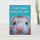 Cute, Worried Ferret krijg je goed Kaart (Voorkant)