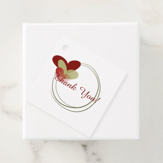 Cute Wreath met hart Bedankjes Labels (In situ)