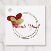 Cute Wreath met hart Bedankjes Labels (Voorkant)