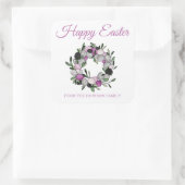 Cute WreatHappy Easter Square Sticker (Tas)