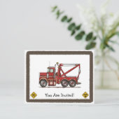 Cute Wrecker Truck Kaart (Staand voorkant)