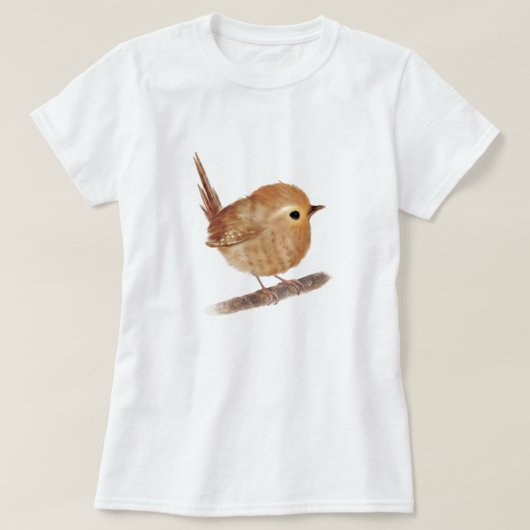 Cute Wren Bird Lovers t shirten T-shirt (Design voorkant)