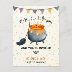 Cute Wyed Fun is een halloween party Briefkaart