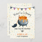 Cute Wyed Fun is een halloween party Briefkaart (Voorkant / Achterkant)