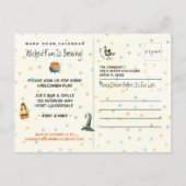 Cute Wyed Fun is een halloween party Briefkaart (Achterkant)