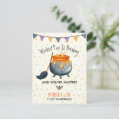 Cute Wyed Fun is een halloween party Briefkaart (Staand voorkant)