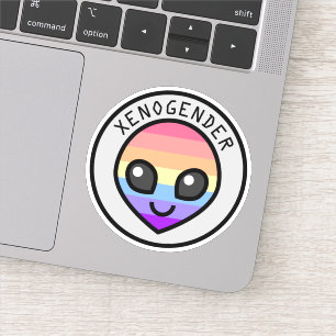 Cute Xenogender Alien Sticker